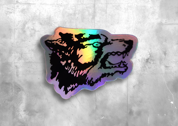 WOLF HOLOGRAPHIC STICKER