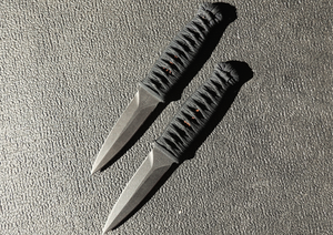 JC DAGGER BLACK CORDAGE + PATINA BRASS TRIDENT