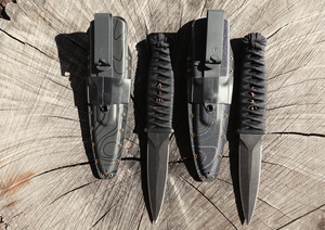 JC DAGGER BLACK CORDAGE + PATINA BRASS TRIDENT