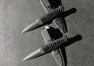 JC DAGGER BLACK CORDAGE + PATINA BRASS TRIDENT