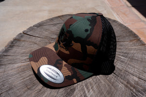 WOLF TRUCKER HAT –– Woodland Camo