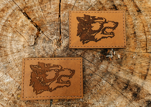 WOLF LEATHER PATCH