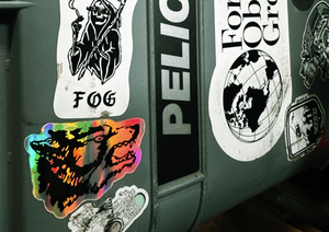 WOLF HOLOGRAPHIC STICKER